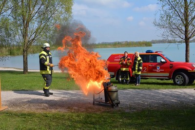 Ganz herzlichen Dank an die Feuerwehr Erding für die eindrucksvolle Demonstration der Gefahren beim Grillen.