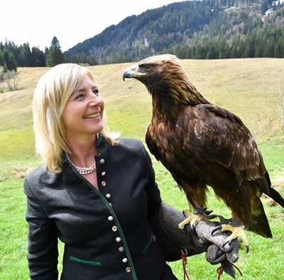 Auftakt BayernTourNatur im Mangfallgebirge mit Fritzi. Die Steinadler Brüten hier. 