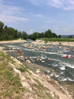 Einweihung des umgebauten Grundwehrs III an der Ammer