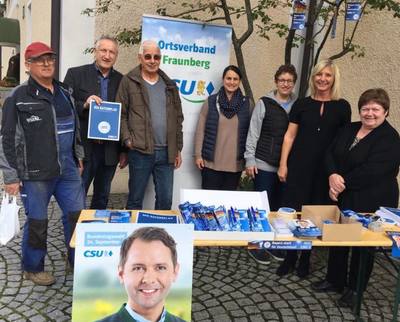 Infostand mit meinem Ortsverband Fraunberg!